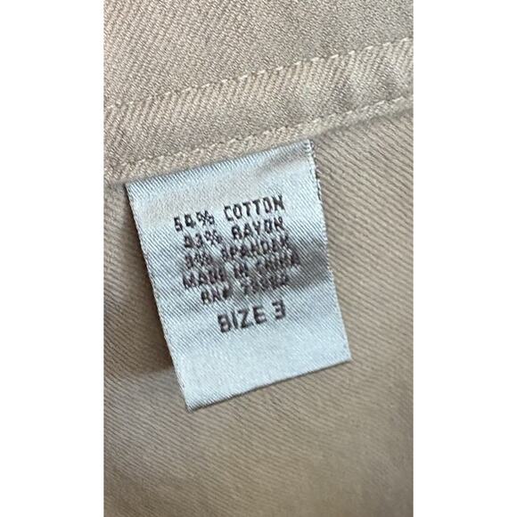 Chico's Capri Pants Women's Size 3 (XL) Cropped Straight Chino Khaki - Picture 3 of 3